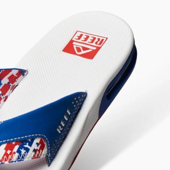 Reef Men's Fanning - Patriotic Red/White/Blue 10 NWT IN PACKAGE - Picture 3 of 10